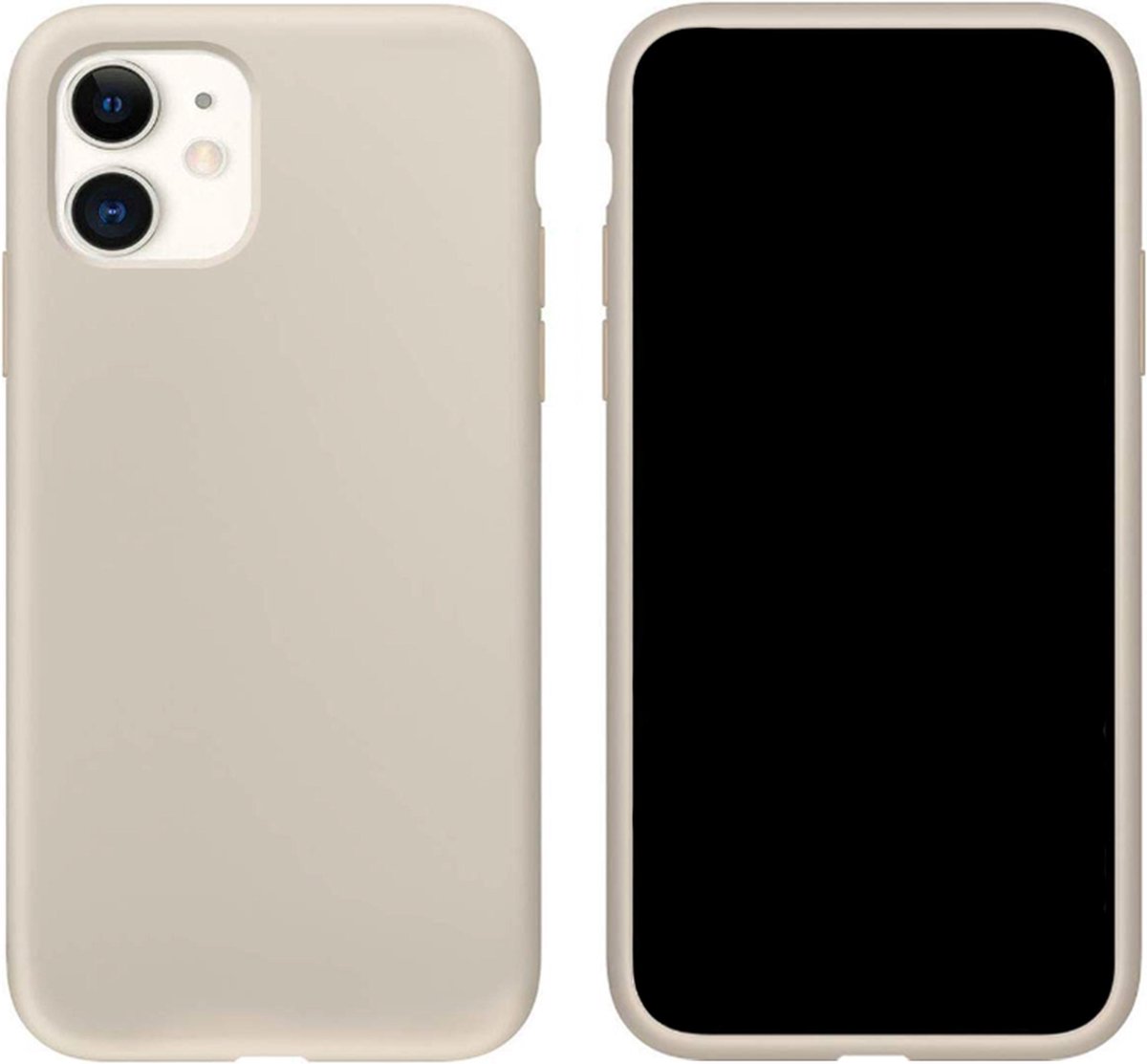 Innerlight® MobileCover+ - iPhone 12 PRO MAX - Creme Wit - Siliconen Backcover - Siliconen hoes - Geschikt als Creme iPhone 12 PRO MAX hoesje