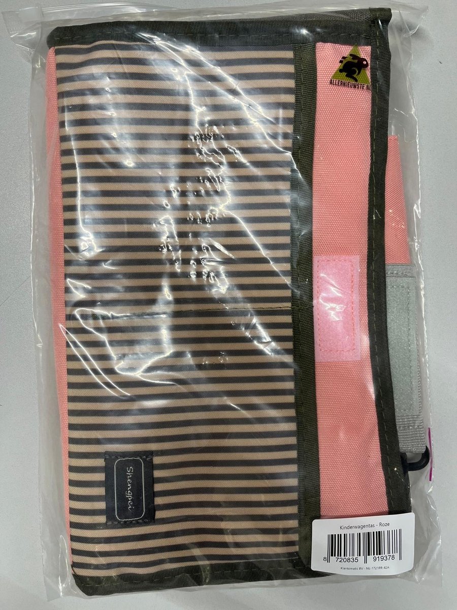 Allernieuwste.nl® Kinderwagen Tas Universele Wandelwagen Buggy Reistas - Luiertas Draagtas Reistas - Waterdicht - Rose — afbeelding 2