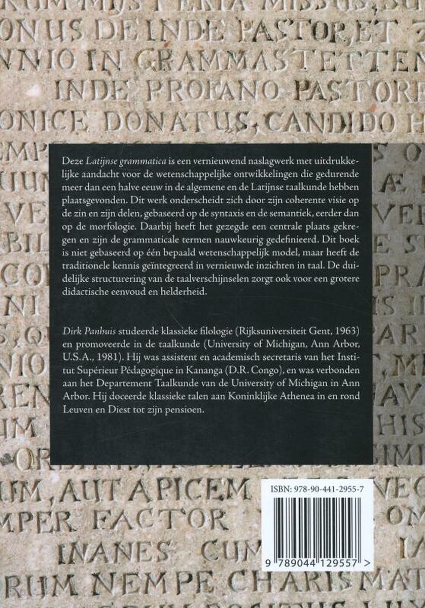 Latijnse grammatica - back cover