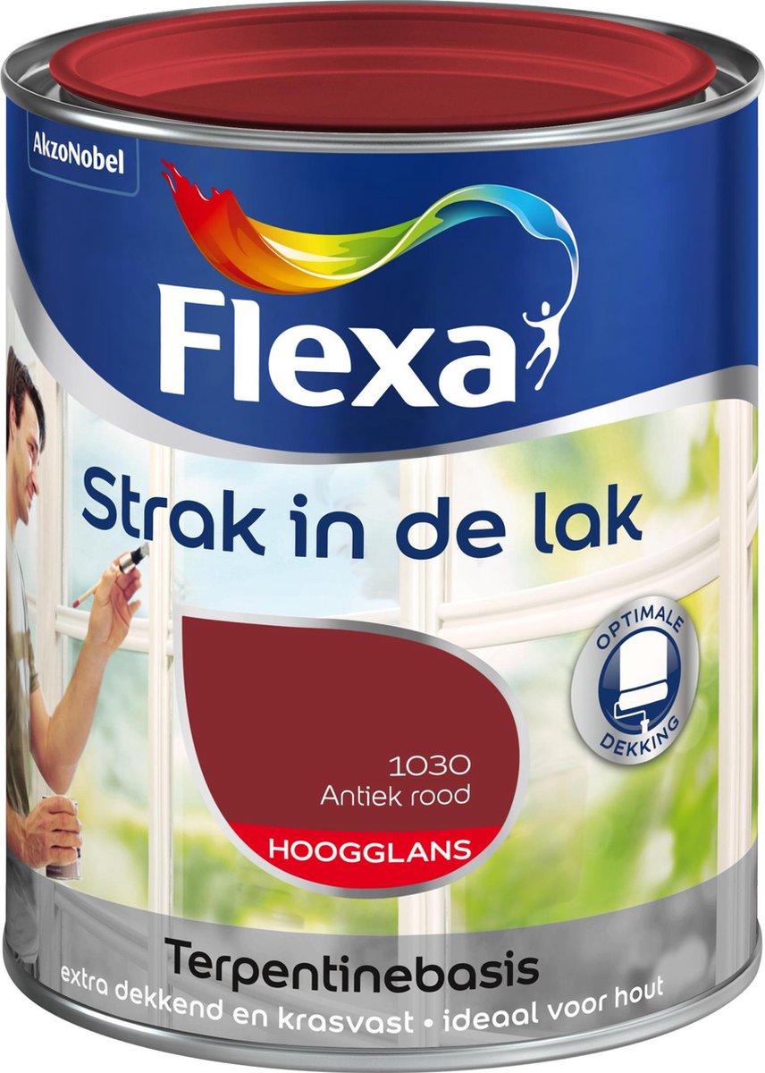 Flexa Strak In De Lak - Hoogglans - Antiekrood - 250 ml