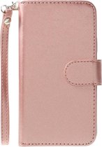 2-in-1 wallet Case - Iphone X/XS Hoesje - Roze/Goud - Crazy Horse