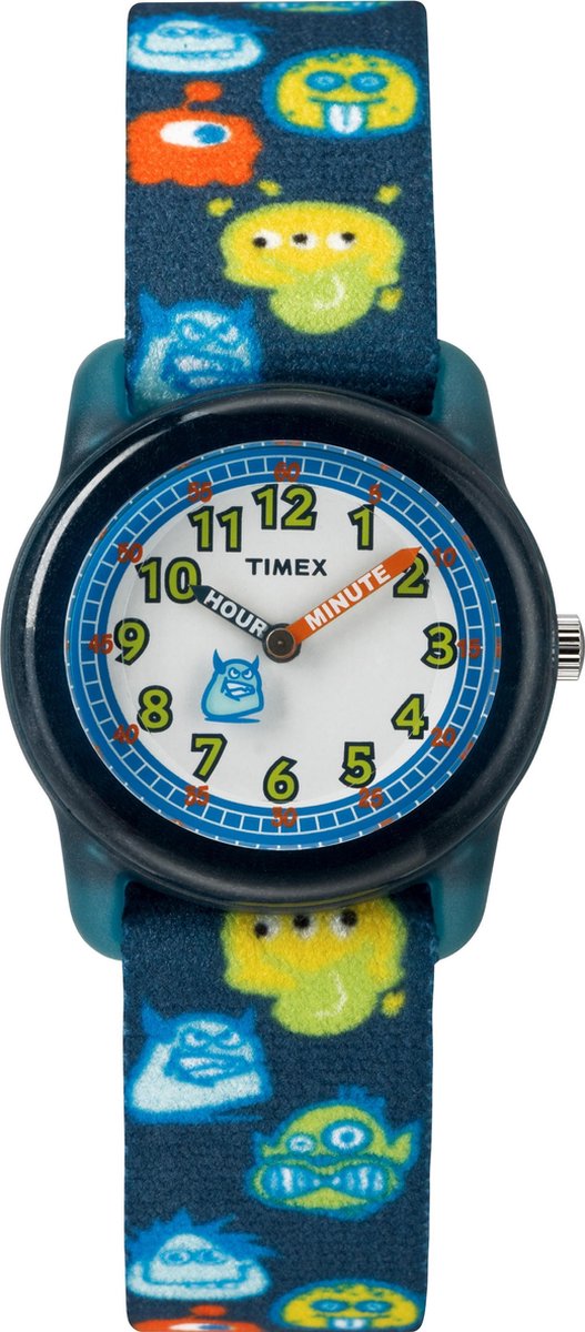 Timex Time Teacher TW7C25800 Horloge - Textiel - Blauw - Ø 28 mm