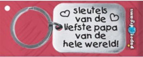 RVS Sleutelhanger - Sleutel van de liefste Papa van de hele wereld | bol