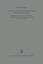 Archiv F�r Papyrusforschung Und Verwandte Gebiete - Beihefte- Ein Sp�tantikes Wirtschaftsbuch Aus Diospolis Parva