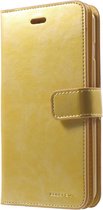 Mercury Goospery - iPhone 8 Plus Hoesje - Leather Case  Diary Goud