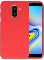 BackCover Hoesje Color Telefoonhoesje voor Samsung Galaxy A6 Plus - Rood