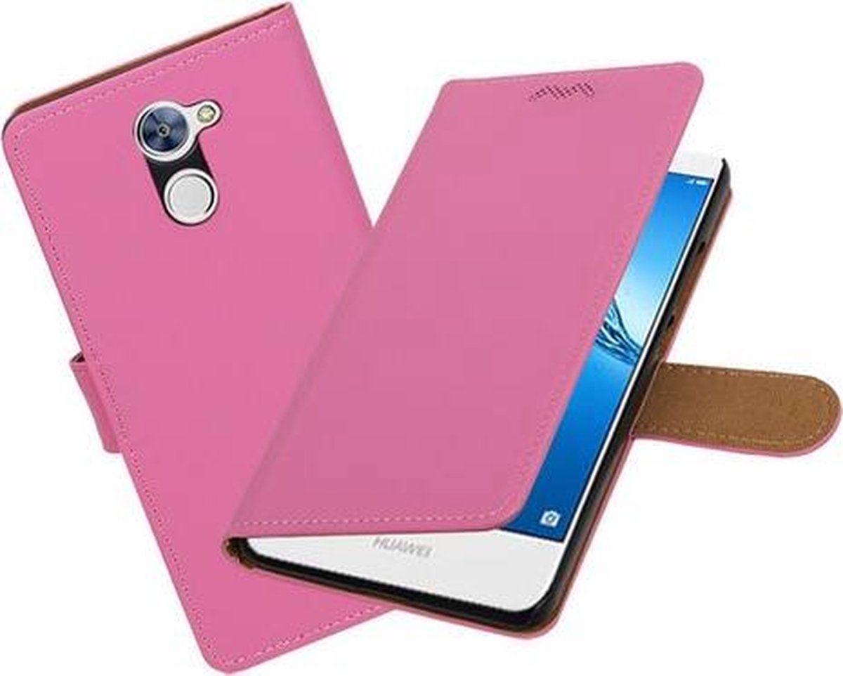 BestCases.nl Huawei Y7 / Y7 Prime Effen booktype hoesje Roze