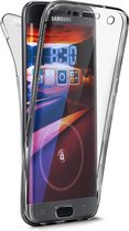 Samsung Galaxy J3 (2017) - Voor en Achterkant 360 Graden Bescherming Shockproof Siliconen Gel TPU Case Screenprotector Transparant Cover Hoesje - (0.5mm)