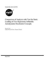Comparison of Analysis with Test for Static Loading of Two Hypersonic Inflatable Aerodynamic Decelerator Concepts