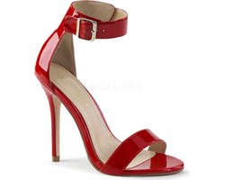 Pleaser - AMUSE-10 Sandaal met enkelband - US 8 - 38 Shoes - Rood