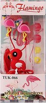 Flamingo Koptelefoon – Oortjes Met Flamingo’s – Earphones -Speciaal Voor Kinderen – Leuk Cadeau – 3 Varianten – Voor Alledaags Gebruik – Rood