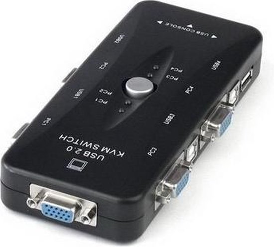 4 poorts KVM Switch met USB 4 poorts KVM Switch met USB
