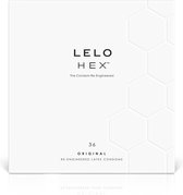 LELO Hex Een volledig herontworpen condoom – Luxe condooms met een unieke zeshoekige structuur, 36 Pak