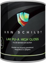 van Schildt Lak PU-A High Gloss Watergedragen Acryl Slijt- en krasvaste Trappen en Keukenverf voor binnen 1 liter Alle kleuren