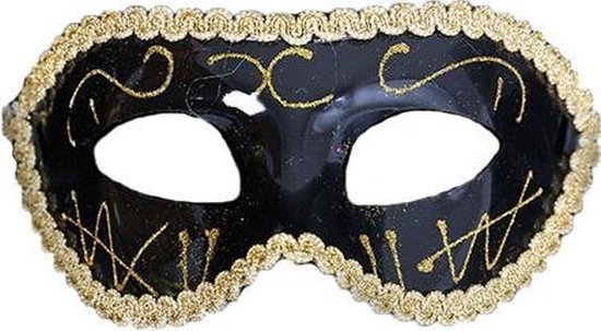 Venetiaans Maskeroogmaskerzwart Goud 5053