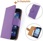 TCC Luxe Hoesje Samsung Galaxy S3 Book Case Flip Cover i9300 - Paars