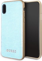 iPhone Xs/X hoesje - Guess - Lichtblauw - Kunstleer