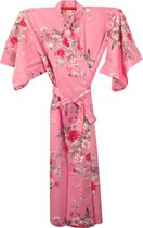 TA-HWA - Japanse Kimono - Dames Yukata -  Roze - Bloemmotief- One Size
