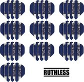 deDartshop 10 Sets (30 stuks) Ruthless flights Multipack - Blauw - darts flights