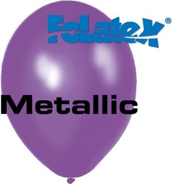 Ballonnen Metallic Paars 30 cm 25 stuks