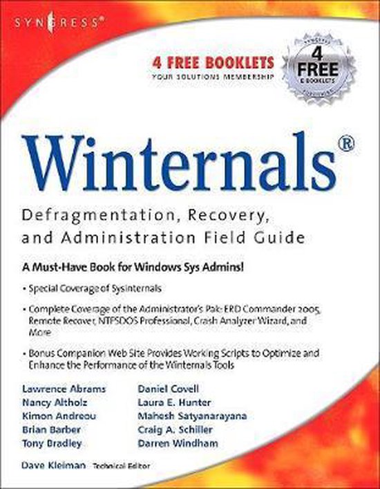 Winternals Defragmentation, Recovery, and Administration Fie ... - cover