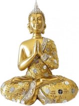 Thaise Boeddha beeldje goud 22 cm - Boeddha's beelden