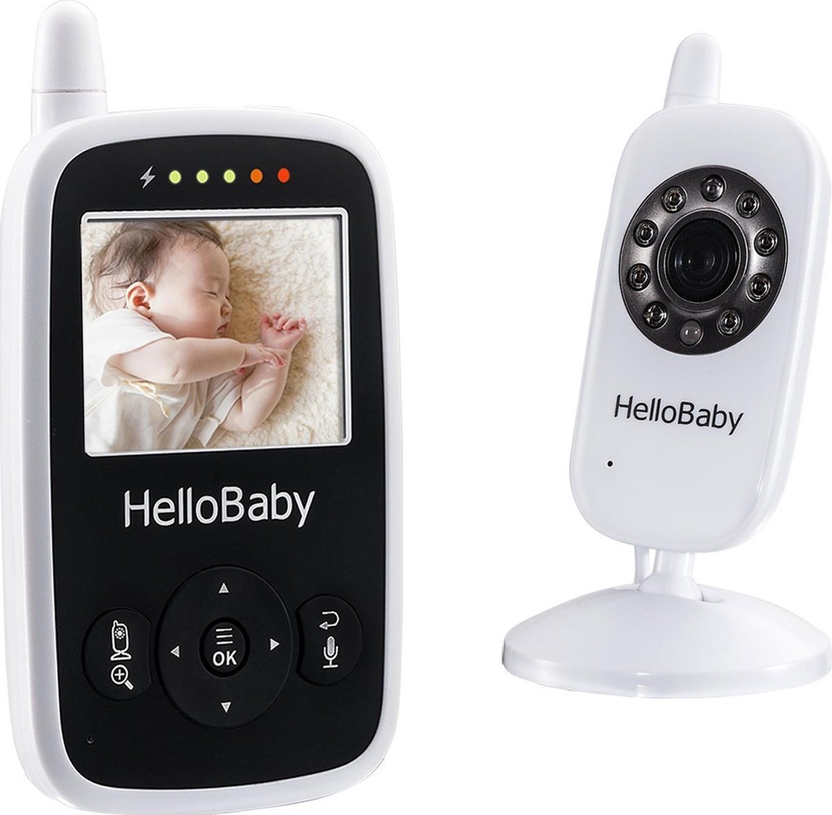 HelloBaby HB24 Wireless video Babyfoon - Wit | bol.com