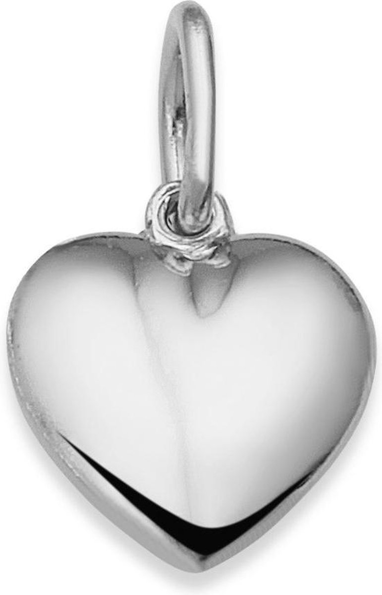 TRESOR Massief hart hanger - Zilver