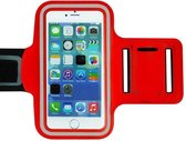 Universele Sportarmband Voor Smartphones van 4.7 inch | Hardloop Armband voor Apple iPhone, Samsung Galaxy en andere Smartphones | Spatwaterdicht, Ultra Lichtgewicht, Top Kwaliteit, Neopreen | Kleur Rood