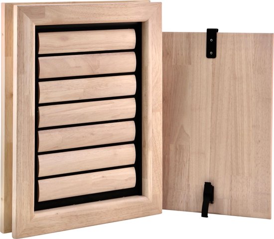 Tomsgates Bouncer Houten Hondenluik voor Grote Honden | Wit Afgewerkt | 40 x 28 cm | Eenvoudige Installatie | voor Deuren tot 5.5 cm dik | Isolerend | Duurzaam