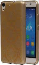 TPU Paleis 3D Back Cover for Huawei Honor 4A / Y6 Goud