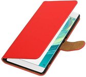 Bookstyle Wallet Case Hoesjes voor Sony Xperia C6 Rood
