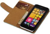 Snake Bookstyle Wallet Case Hoesjes voor Nokia Lumia 530 Turquoise