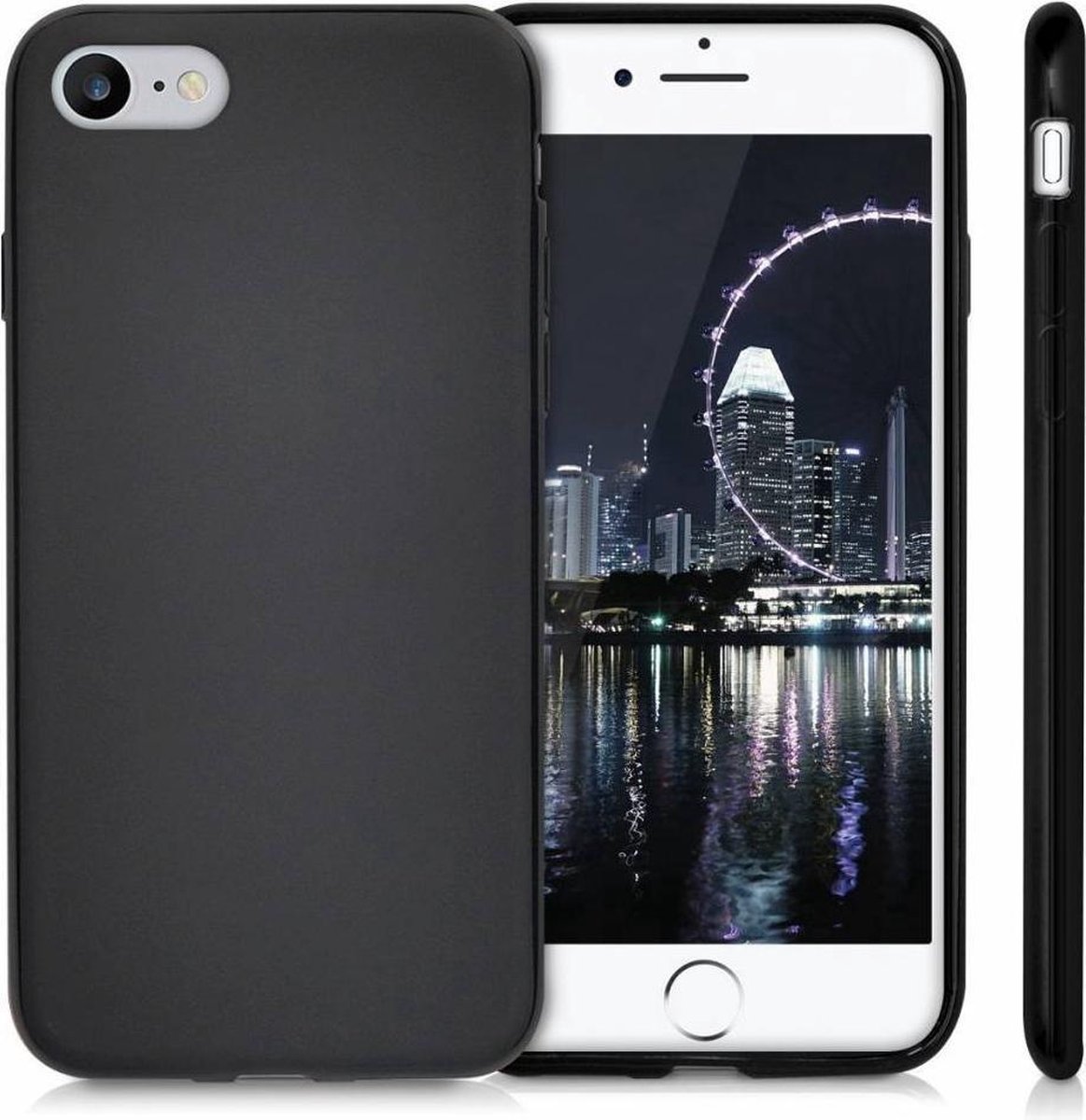Zwart TPU Siliconen Hoesje voor de iPhone 8