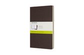 Moleskine Coffee Brown Large Plain Cahier Journal (Set of 3)