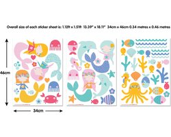 Walltastic - Muursticker Set M - Zeemeerminnen  - 56 stickers