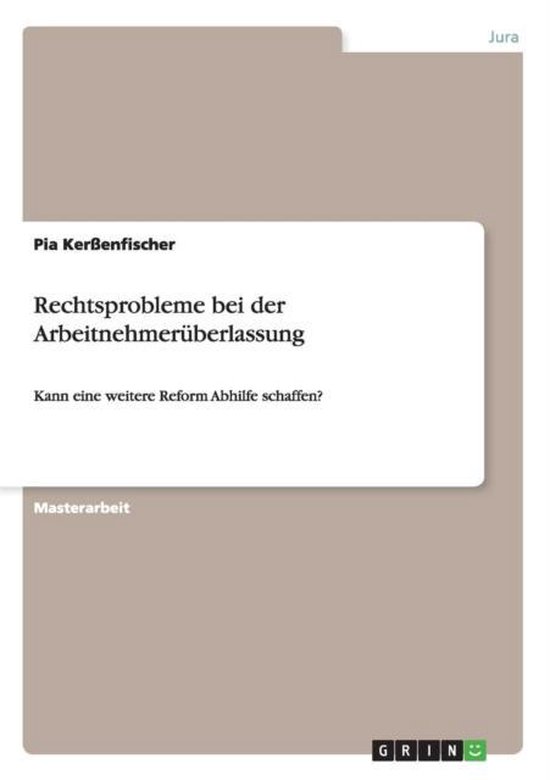 Rechtsprobleme bei der Arbeitnehmerüberlassung - cover