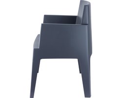 Siesta Box tuinstoel - Met armleuning - Donker grijs
