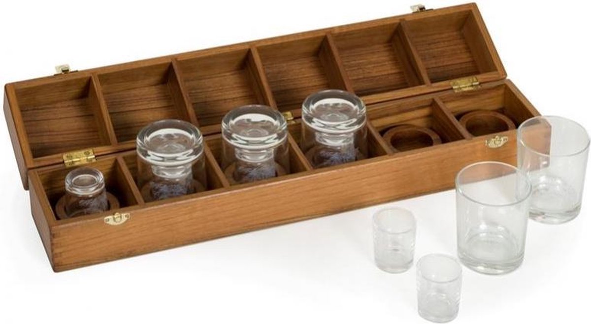 ARC Marine teakhouten Captainsbar 2 x 6 Glazen