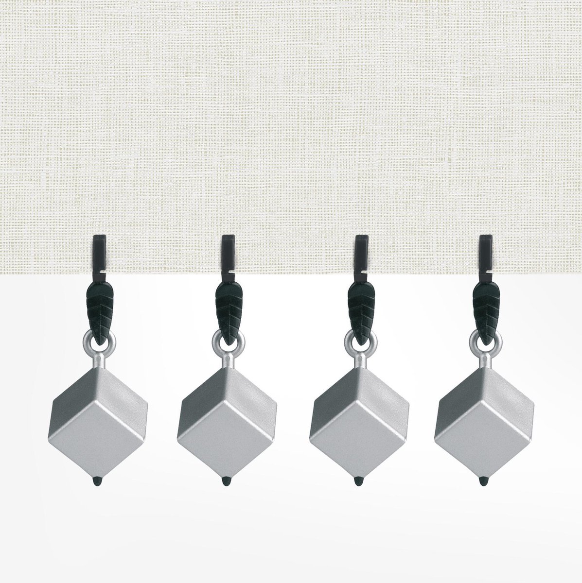 d-c-fix Tafelkleed Gewichtjes - 6x6cm - Grijs - Kubus - 4 stuks