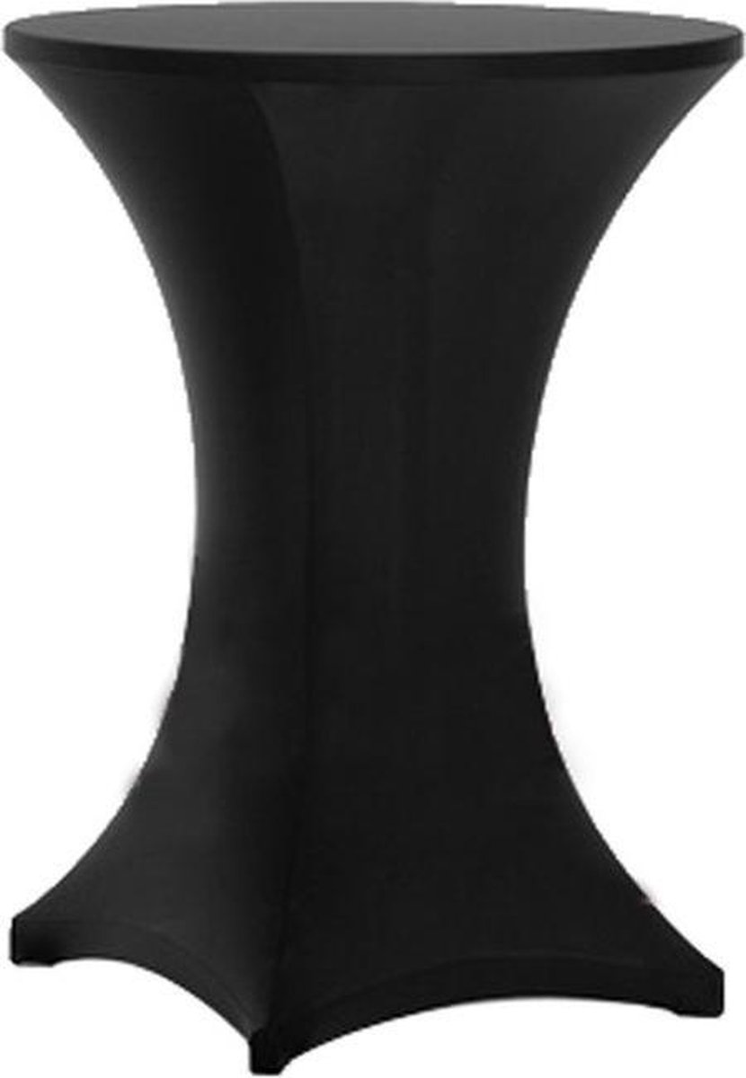 Spandex Stretch Statafelhoes - ∅ 80 x 110 cm - Zwart