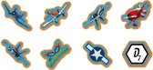 Disney Planes - 8 muurstickers - Blauw/oranje - 20x20 cm