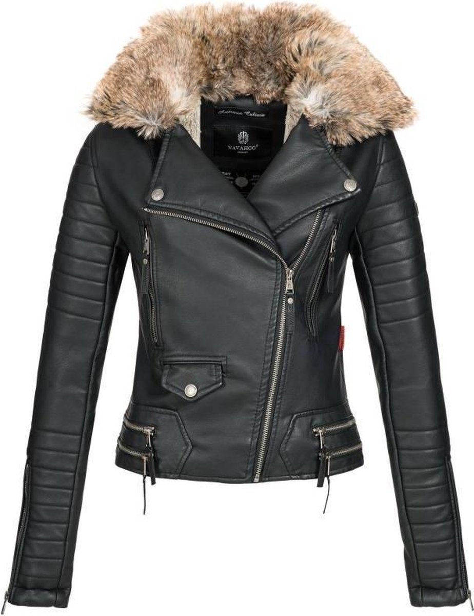 Navahoo Winterjas voor dames, met kraag van imitatiebont en