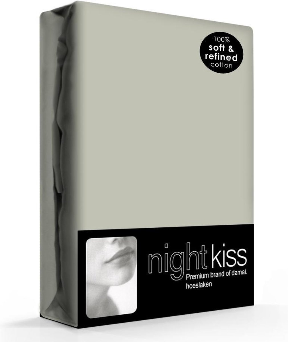 Damai Hoeslaken Grijs (Katoen)-160 x 200 cm
