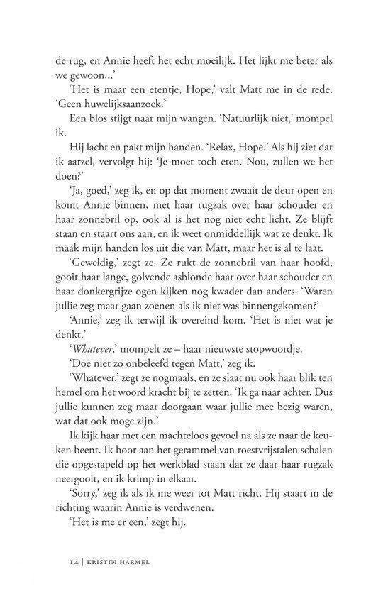 Tekstpagina met Nederlandse tekst, waarschijnlijk een romanfragment. Geen afbeelding.