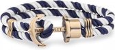 Paul Hewitt Anchor Bracelet - PH-PH-N-NW-XL - Armband - Nylon - Blauw/White - 20cm