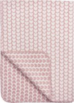 Meyco Knitted Heart wiegdeken - 75x100cm - Roze