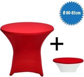 Jupe de table Cover Up Terrace extensible - Ø80-85cm - Incl. Topcover - Rouge