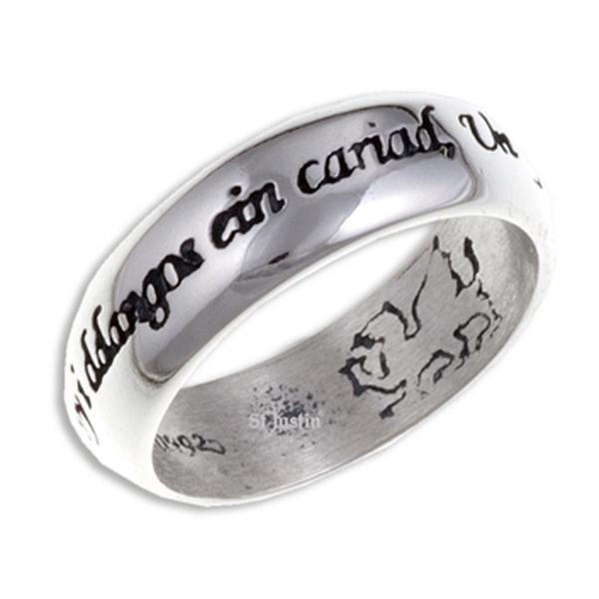 Welsh Liefde zilveren Ring Maat 55