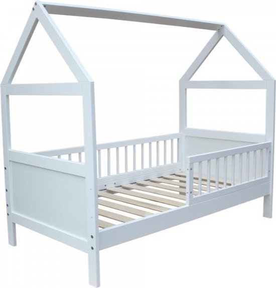 Kinder bed - houten bed - huisbed - vurenhout 160 x 70cm | bol.com